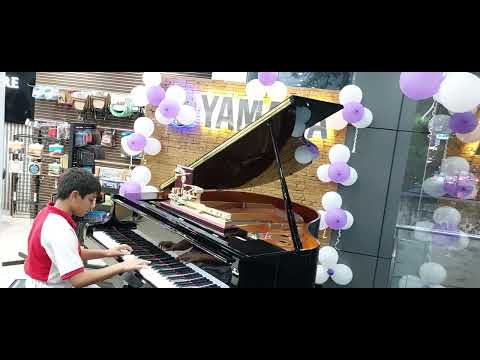 29-6-2022, in Yamaha show Room with Grand Piano, (ChandanHeggade  & ArjunHeggade)...
