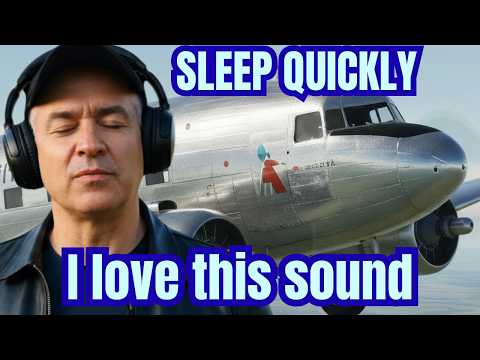 AIRPLANE ENGINE SOUNDS TO RELAX, FOCUS OR SLEEP | DOUGLAS DC-3 IN FLIGHT  | 10 H BLACK SCREEN🥱😴🎧
