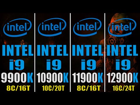 INTEL i9 9900K vs INTEL i9 10900K vs INTEL i9 11900K vs INTEL i9 12900K || PC GAMES TEST ||