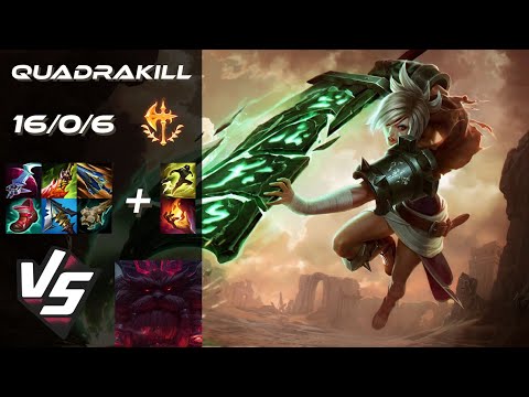 TOP Riven vs Ornn [QUADRAKILL] - NA Challenger Patch 25.19