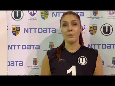 Maria Badea după meciul ”U” NTT Data - CSM Lugoj