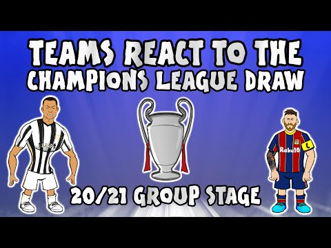 🏆TEAMS REACT TO THE UCL GROUP STAGE DRAW 20/21🏆 (Champions League Parody)