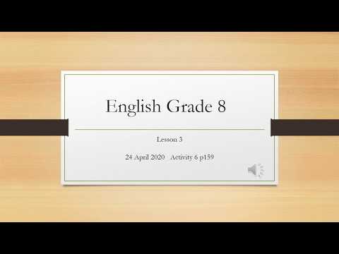 Engels GRAAD 8: 24 April 2020 - periode 2 (2482)