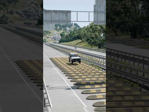 Cars VS 60 Oversized Speedbumps #beamng #beamngdrive #cars #crash #dashcam