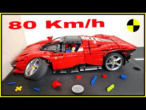 Lego Technic 42143 CRASH 🚨 80 KM/H 🚨 Lego car CRASH - Lego Technic CRASH Test