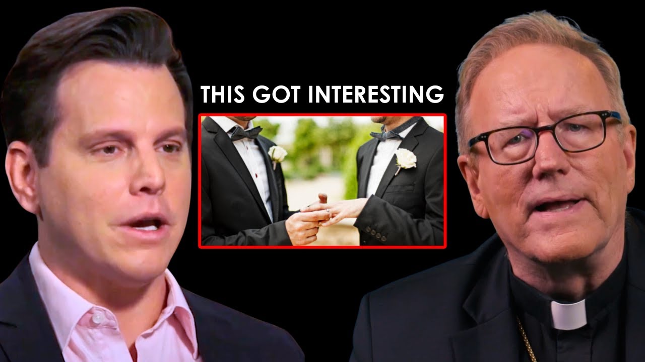 Catholic Priest Confronted by Gay Host about Gay Marriage ON AIR