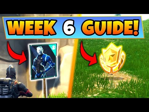 Fortnite WEEK 6 CHALLENGES GUIDE! – POSTER LOCATIONS, Treasure MAP, Omega (Battle Royale Season 4)