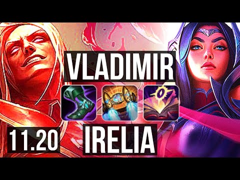 VLADIMIR vs IRELIA (MID) | 16/1/6, 600+ games, Legendary | EUW Master | v11.20