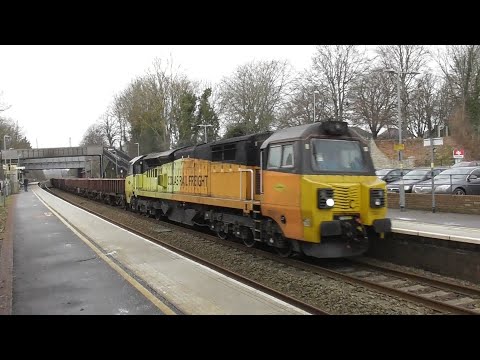 Freight trains at Keynsham Didcot parkway &  Swindon 8th - 12th February 2023