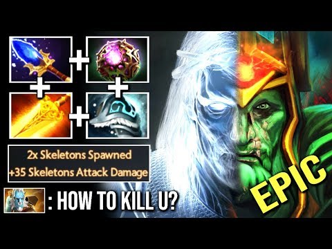 WTF CAN'T KILL Octarine Core Wraith King 2x Skeletons +35 Damage Counter PL Immortal Game WTF Dota 2