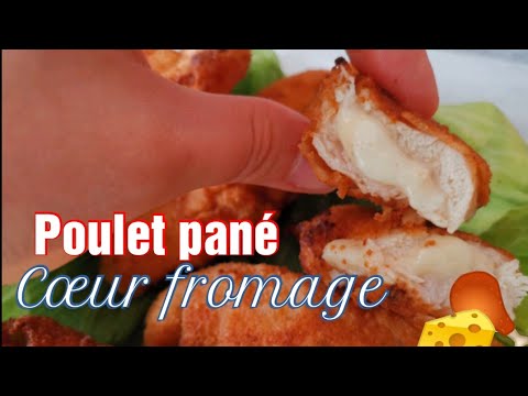 POULET PANÉ FARCI AU FROMAGE