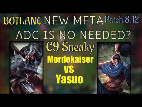 C9Sneaky | MORDEKAISER vs YASUO | MORDEKAISER Bot | Challenger Gameplay | Patch 8.12