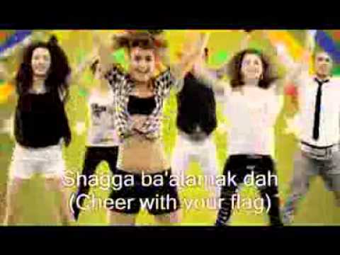 Nancy Ajram Ft. K'naan - Waving Flag (With lyrics) Official Video.3gp