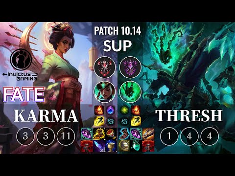 IG Fate Karma vs Thresh Sup - KR Patch 10.14