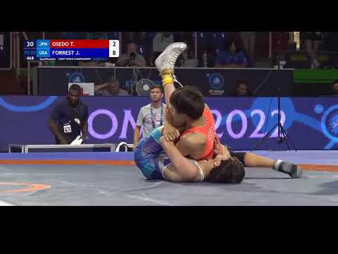 FS 55KG | OSEDO T. (JPN) VS FORREST J. (USA) | CADET WORLD WRESTLING CHAMPIONSHIP ROMA 2022 |