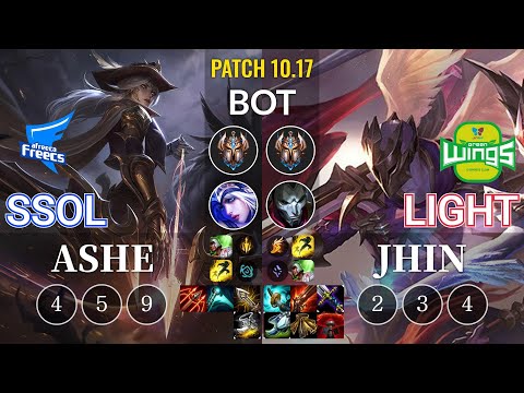 AF SSol Ashe vs JAG Light Jhin Bot - KR Patch 10.17