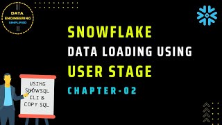 User Stage & CSV Data Loading Into Snowflake | Using SnowSQL CLI | Ch-02 | Snowflake Tutorial