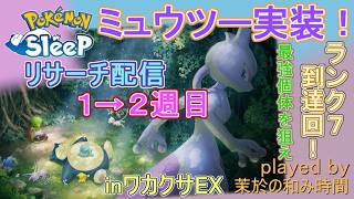 【#ポケスリ】ランク７到達リサーチ！３体目厳選！【#ポケモンスリープ】ミュウツー実装ウィーク！ワカクサ本島EX+８５％Plus+所持。無課金な中堅勢？Pokémon Sleepのんびり実況♪