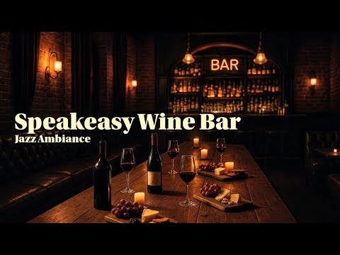 Speakeasy Wine Lounge | 4 Hours of Soft Jazz & Cozy Bar Ambience
