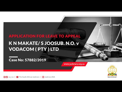 Application for Leave to Appeal:  K N Makate/ S Joosub. N.O.; Vodacom ( Pty ) Ltd - 1 April 2022