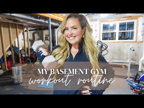MY BASEMENT GYM WORKOUT ROUTINE // WORKING OUT FROM HOME // CHARLOTTE GROVE FARMHOUSE