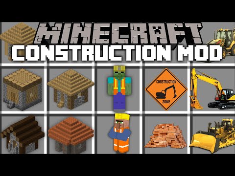 MC Naveed - Minecraft - Minecraft BEING A CONSTRUCTION WORKER FOR THE DAY MOD / SPAWN INSTANT STRUCTURES !! Minecraft Mods