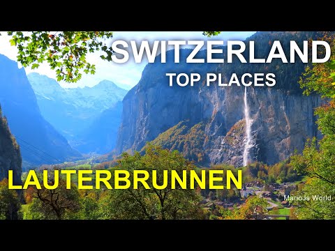Swiss autumn 🇨🇭 Switzerland top places - Lauterbrunnen - Swiss village and valley