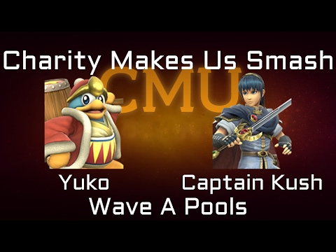 Charity Makes Us Smash Project M Wave A Pools -  Yuko (Dedede) vs. Captain Kush (Marth)