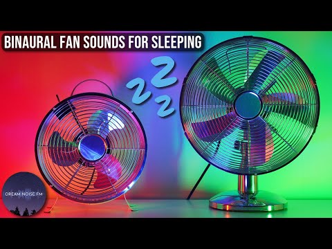 Binaural oscillating fan sounds for sleep 😴 - Black Screen