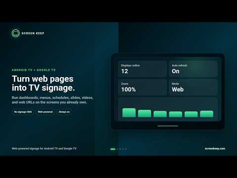 Screen Keep - TV Signage