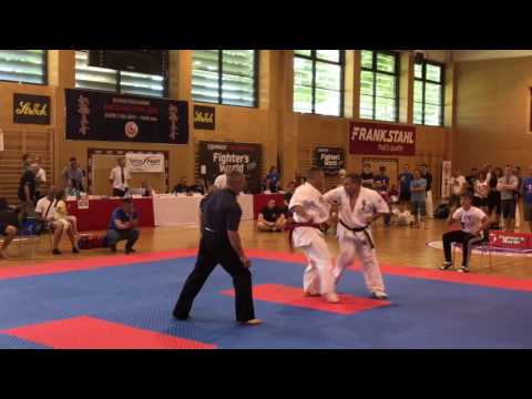 Seitis Manos(Hellas) vs Demanov Alexey(Germany) Final Shinkyokushin Austrian Open 2017, +80kg (Part