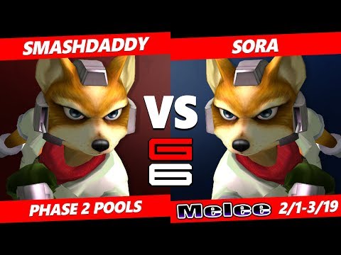 Genesis 6 SSBM - SmashDaddy (Fox) VS Sora (Fox) Smash Melee R2 Pools
