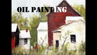 OIL PAINTING of a Farm House Style Scene. "Chris Petri Oil Paintings"- on YouTube