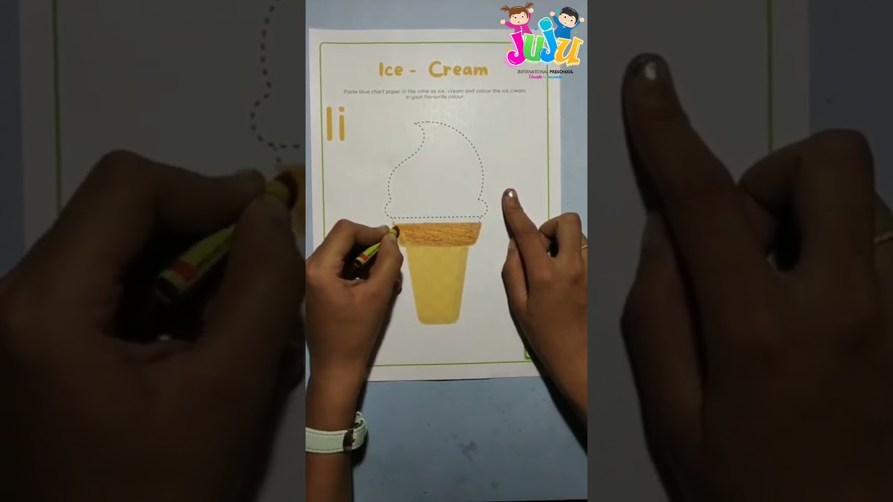 Ice cream craft - worksheet for kids