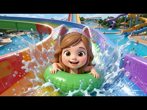 🌈 Water Slide Color Song! | Learn Colors at the Water Park | Fun Nursery Rhymes for Kids