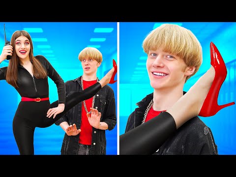 Minha Garota Espiã! Observando Meu Namorado por 24 Horas! Espiões universitários disfarçados!