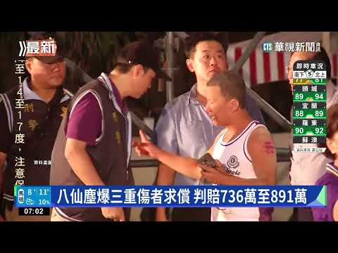 八仙塵爆三重傷者求償　判賠736萬至891萬