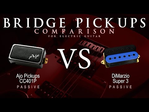 Ajo CC401P vs DiMarzio SUPER 3 - Passive Bridge Guitar Pickup Comparison Tone Demo