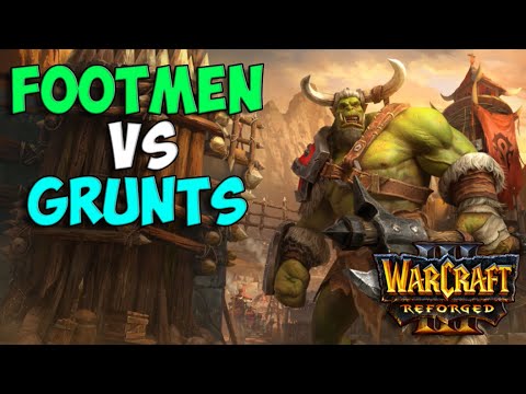 Warcraft 3 Reforged: Footmen vs Grunts Gameplay (No Commentary)