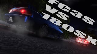 【BeamNG】峠バトル！FC3S vs 180SX