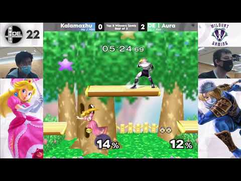 Kalamazhu (Peach) vs. DE | Aura (Sheik) | Domino Effect 22 Melee Singles Top 8 WSF