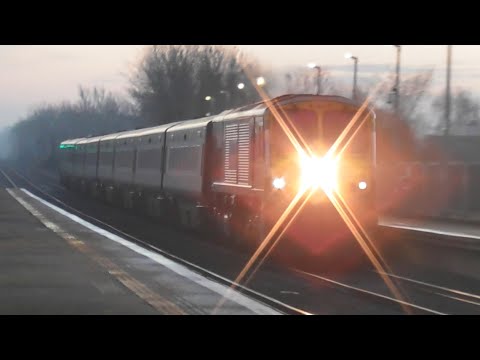 Irish Rail 201 Class Loco and Mark 4 Intercity Train - Monasterevin Station, Kildare