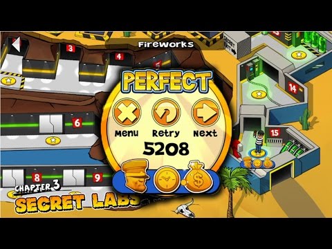 Robbery Bob Chapter 3 Secret Labs Level 1 To 15 Full Gameplay (3 Stars)