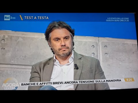 Francesco Silvestri ospite ad "Agorà" Rai3 27/10/2025