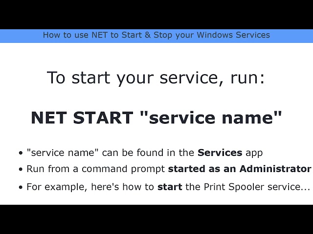 Net Exe Start Stop Restart Any Windows Service From The Command Line The Core Technologies Blog