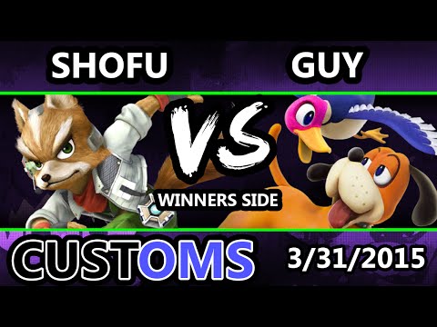 S@X Customs - Shofu (Fox) Vs. Guy (Duck Hunt) SSB4 Tournament - Smash Wii U - Smash 4