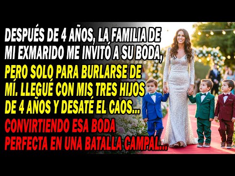 Tras 4 Años😐 Mi Exmarido Me Invitó A Su Boda Para Burlarse De Mí😏 Llevé A Mis Trillizos De 4 Años..👶