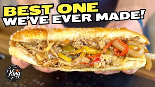 The BEST Chicken Cheesesteak We've EVER MADE - on a Homemade Hoagie Roll!
