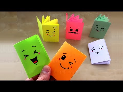 DIY Mini-Notizbuch basteln mit Papier: Heftchen für Schule & Geschenk. Origami Bastelideen falten