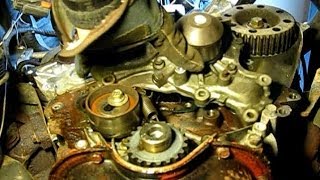Dodge Caravan 3.0L replacing timing belt, water pump and front seals, part 5: Water pump